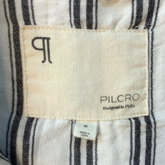 Anthropologie Pilcro Striped Oversized Dolman Linen Blend Blazer Size Medium - Picture 8 of 9